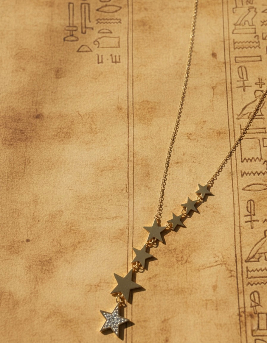 Celestial Multi-Star Drop Necklace
