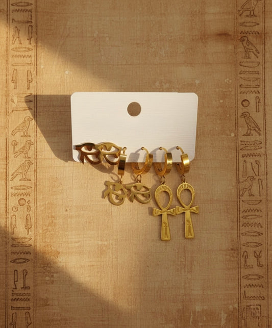 Ancient Egyptian 6-Piece Earring Set